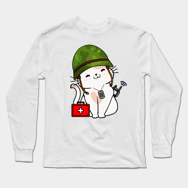 Medic Persian Cat Long Sleeve T-Shirt by Pet Station